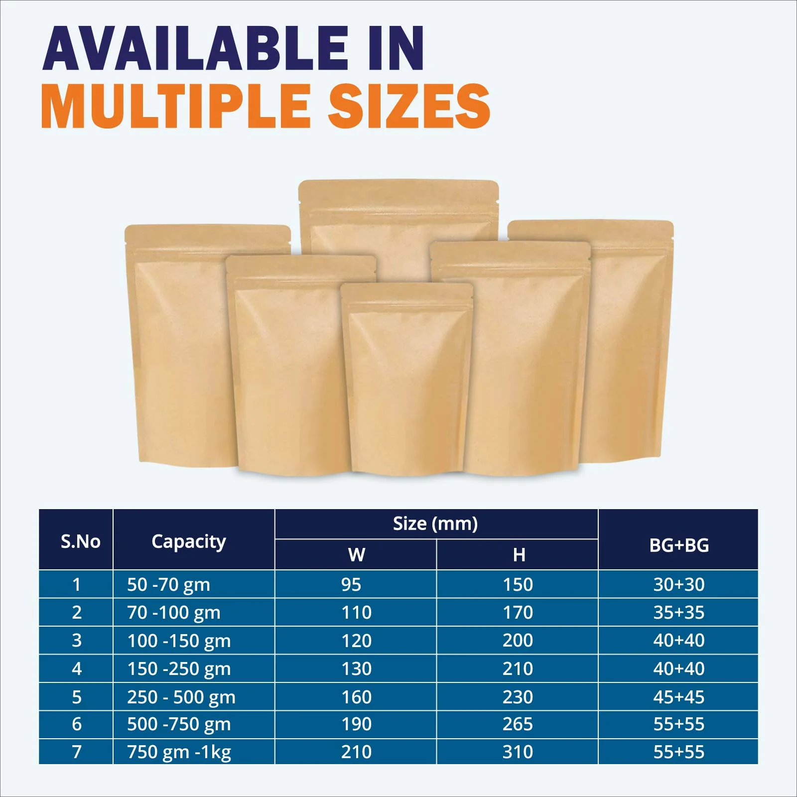 Both Side Kraft Paper Stand Up Zipper Pouch - Image 40