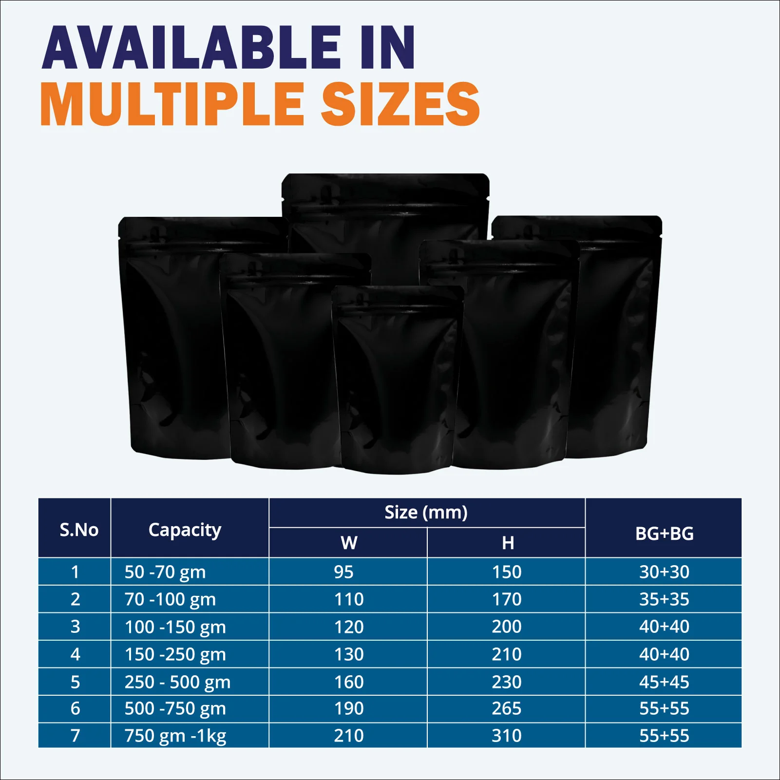 Both Side Gloss Black Stand Up Zipper Pouch - Image 55