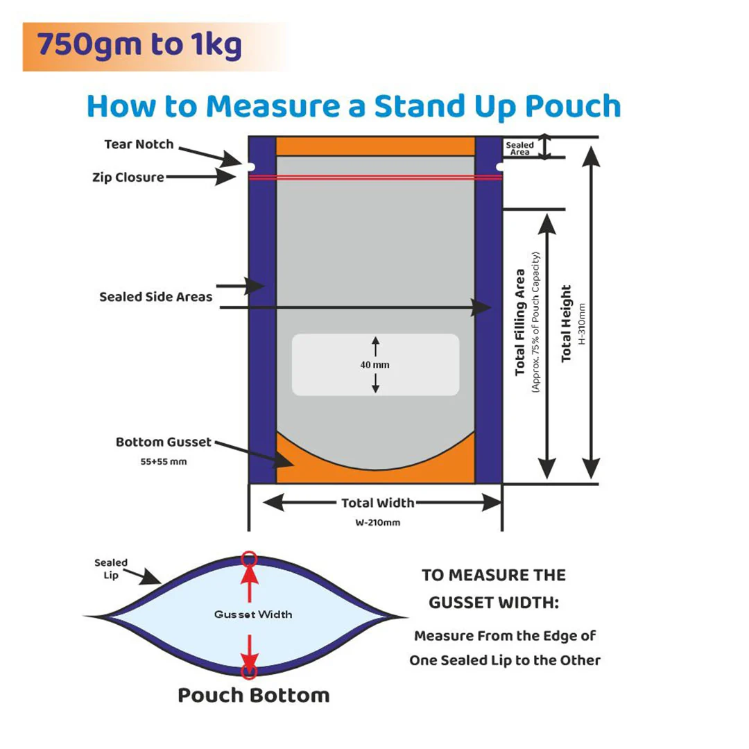 Both Side Matte Silver Stand Up Zipper Pouch - Image 65