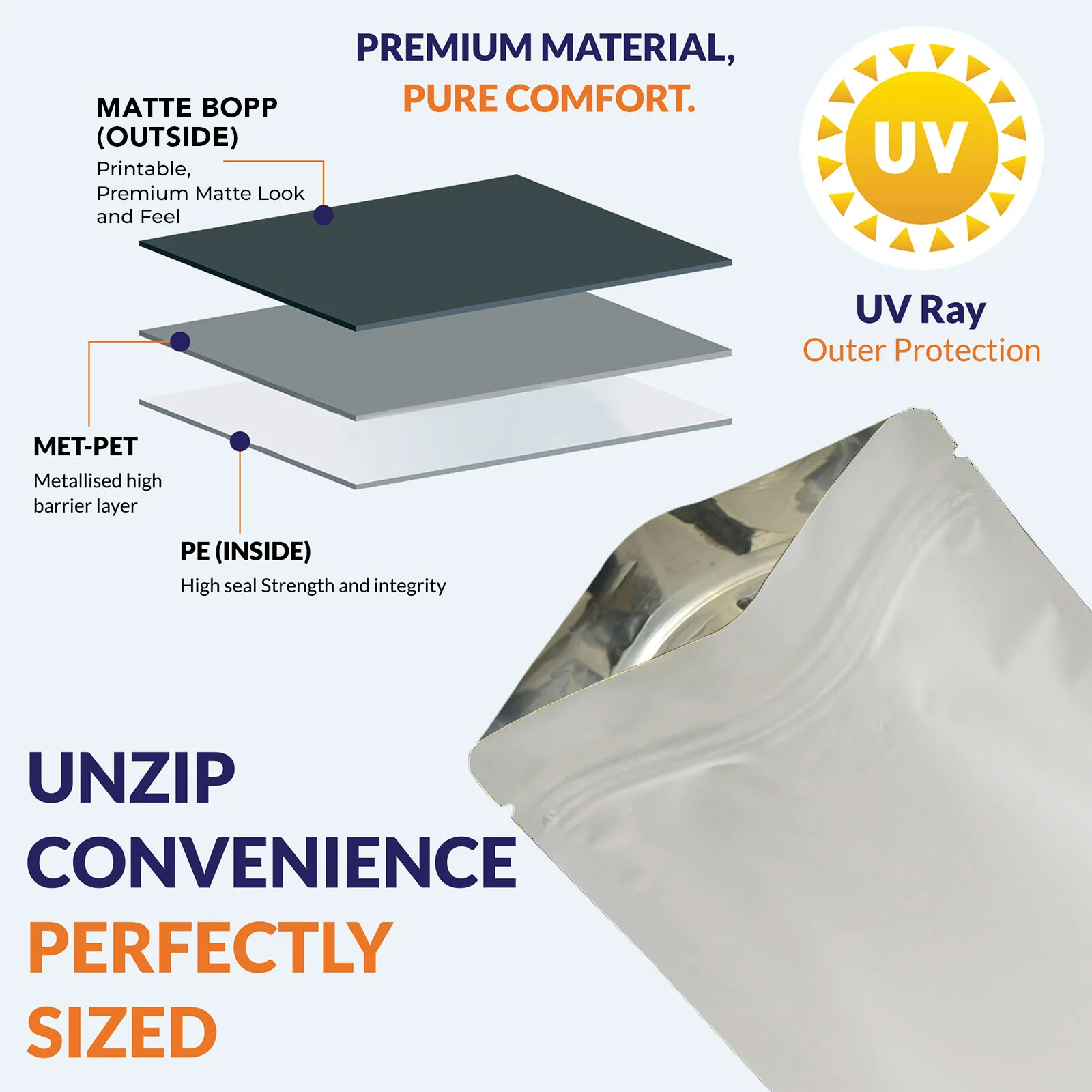 Both Side Matte White Stand Up Zipper Pouch - Image 30