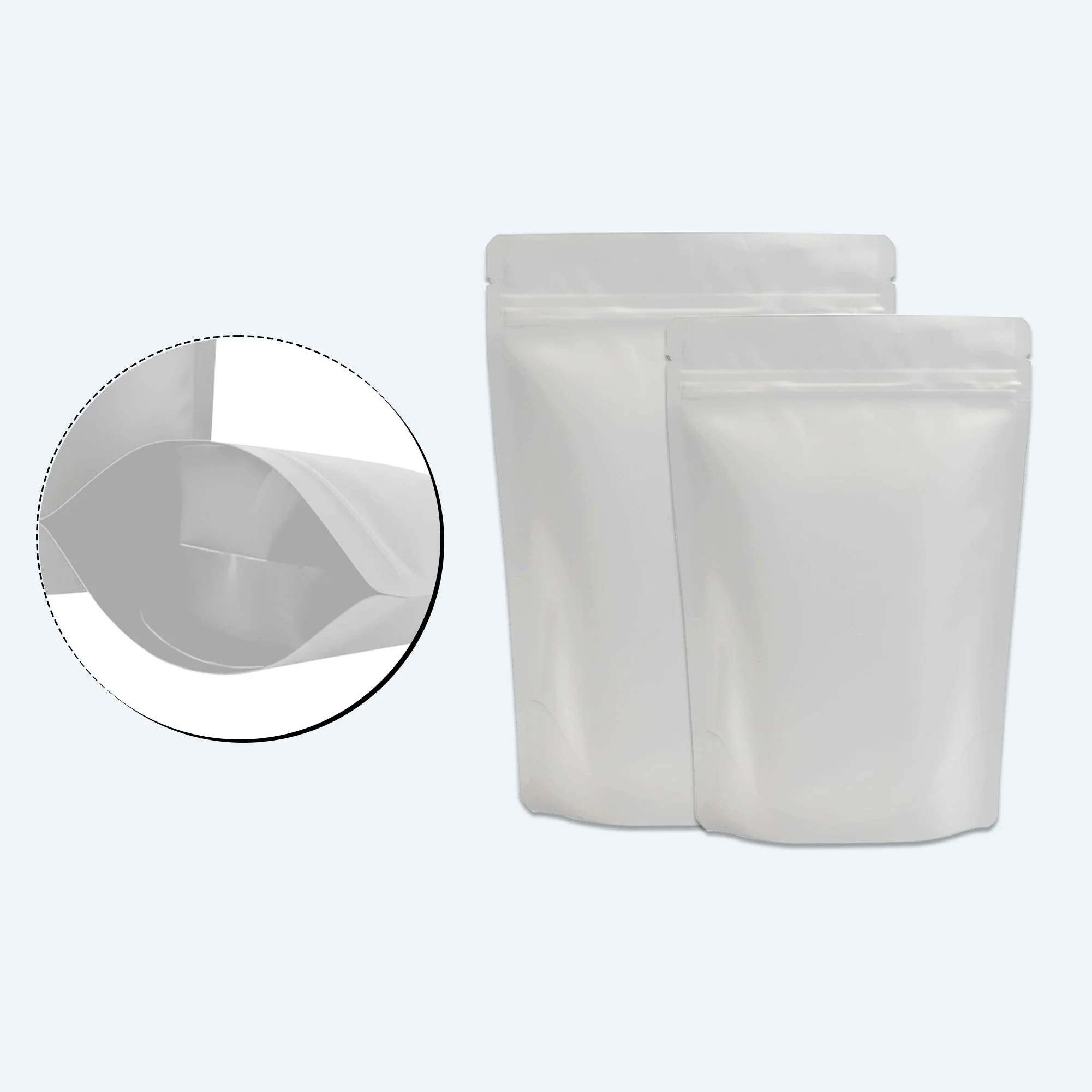 Both Side Matte White Stand Up Zipper Pouch - Image 41