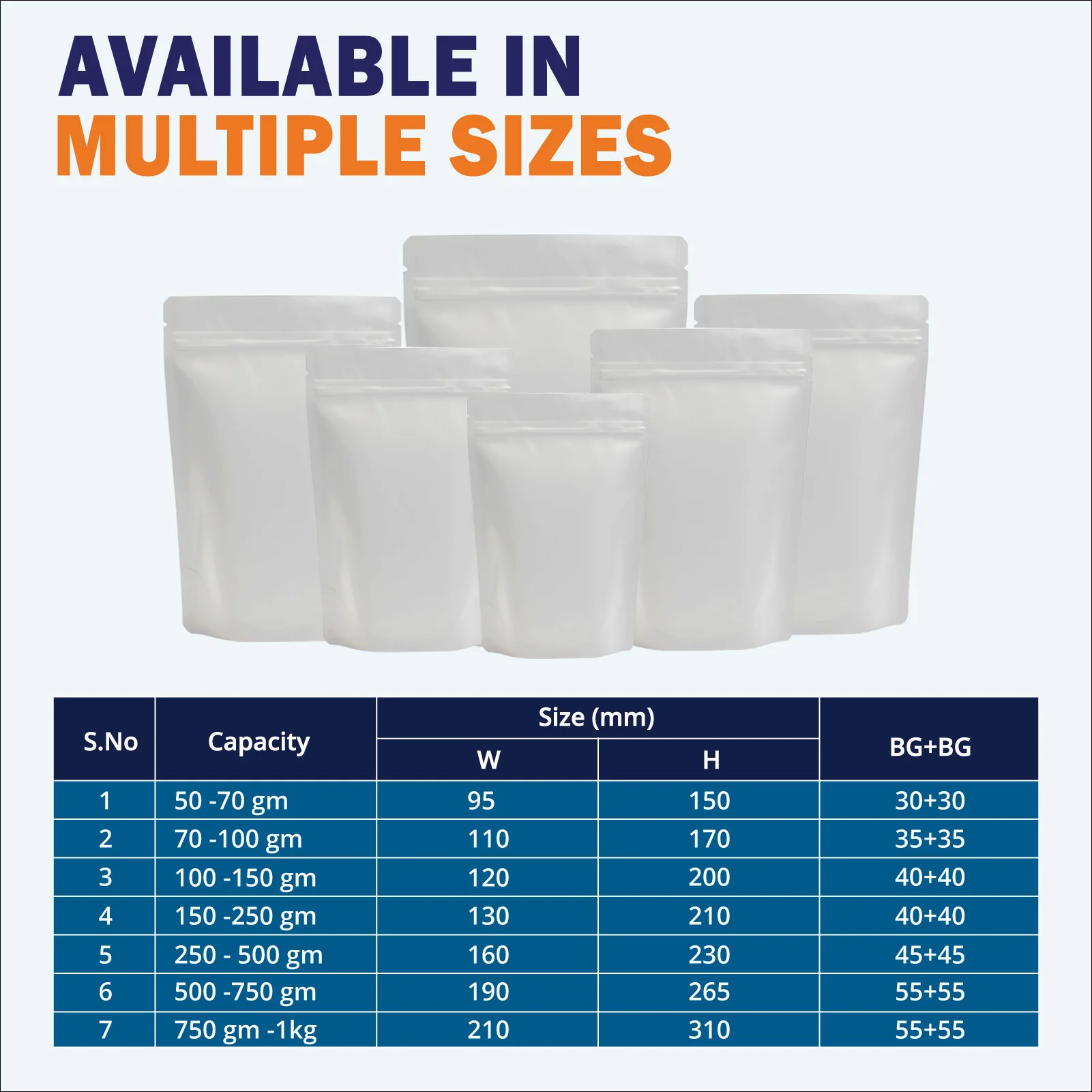 Both Side Matte White Stand Up Zipper Pouch - Image 56